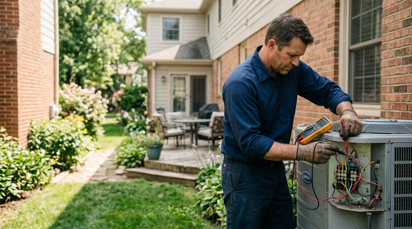 HVAC technician working near Palmer, MA